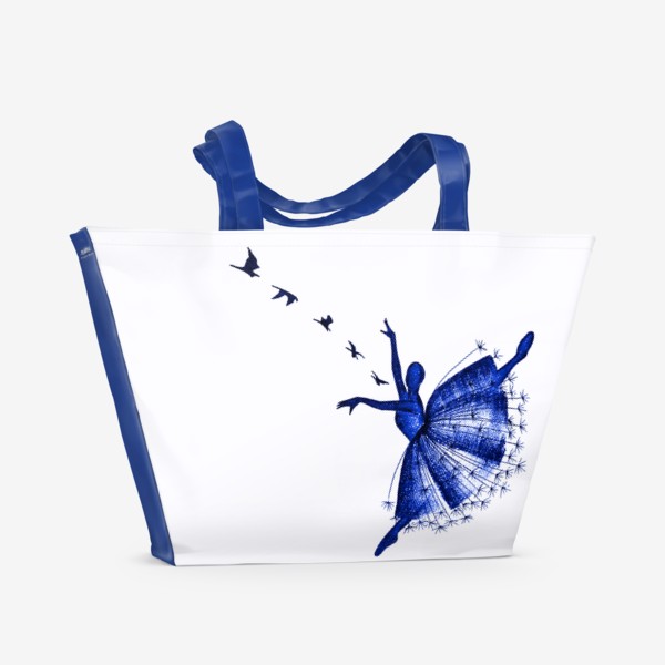 Пляжная сумка «Балерина и птицы»