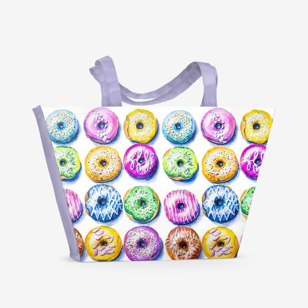 Пляжная сумка «радужные пончики»