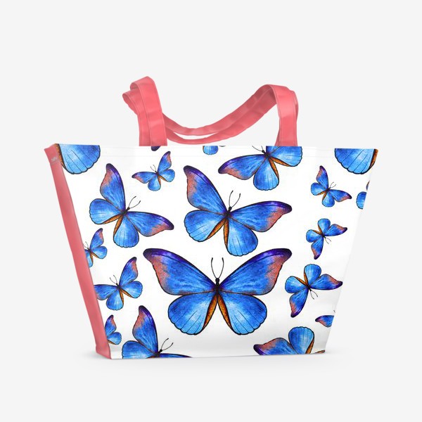 Пляжная сумка «Бабочки в голубом»