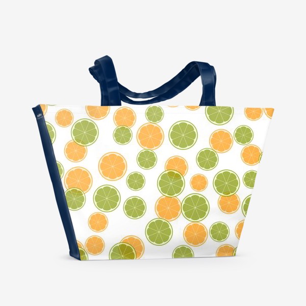 Пляжная сумка «Лайм и апельсин»
