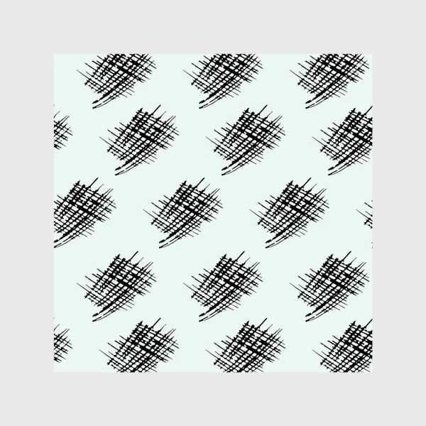 Шторы «Seamless pattern with black lattice doodles, on a white background black hatched hand-drawn spots»