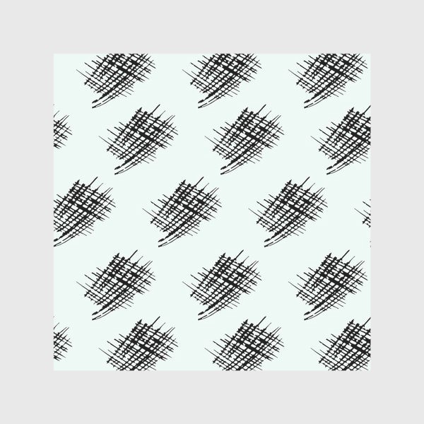 Скатерть «Seamless pattern with black lattice doodles, on a white background black hatched hand-drawn spots»