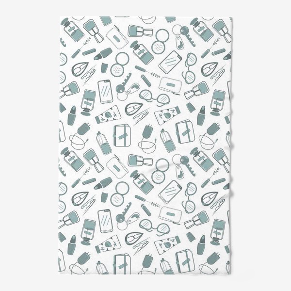 Полотенце «Seamless pattern with stylish women's accessories for daily use»