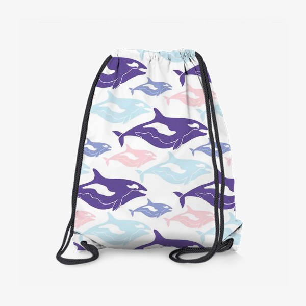Рюкзак «Милые киты в пастельных тонах»
