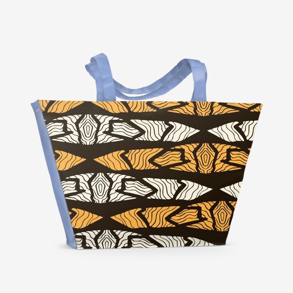 Пляжная сумка «Тигровый геометрический узор»