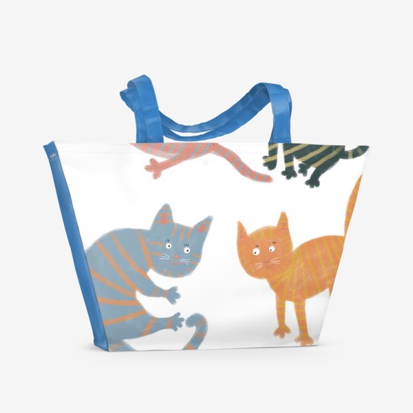 Пляжная сумка &laquo;Веселые котики&raquo;