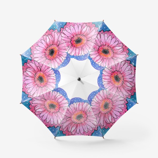 Зонт «Розовая гербера»