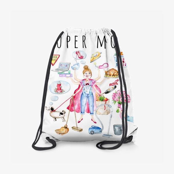 Рюкзак «Подарок для мамы , Super mom, Best mom, Multitasking mom»