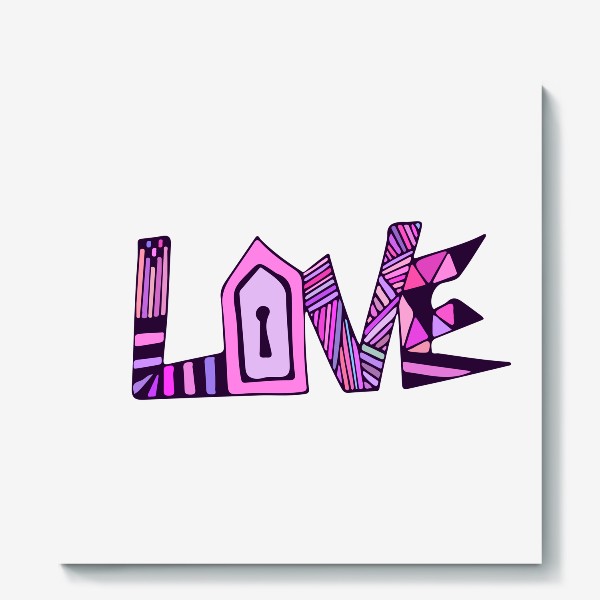 Холст «Любовь. Love надпись»