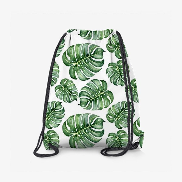 Рюкзак «Тропические экзотические листья, монстера»