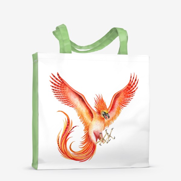 Сумка-шоппер «Птица красный  феникс»