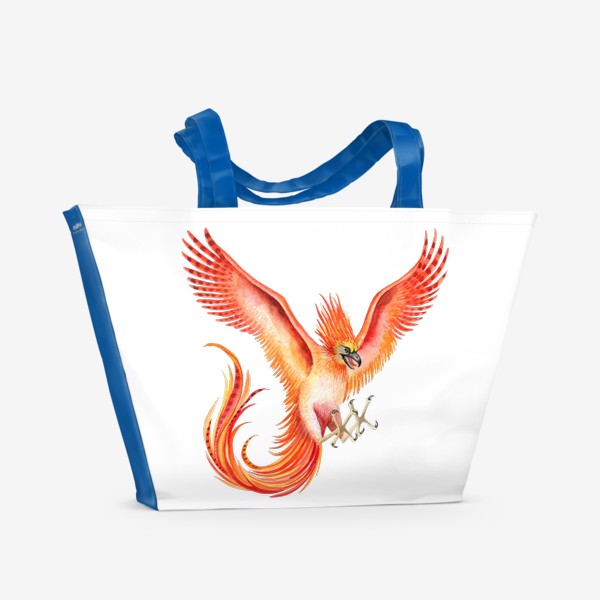 Пляжная сумка «Птица красный  феникс»