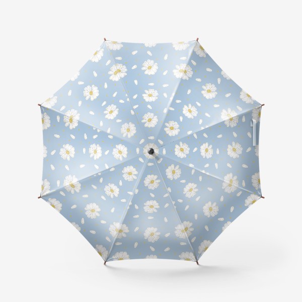 Зонт «Паттерн из акварельных ромашек»
