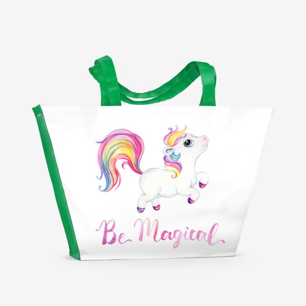 Пляжная сумка «Be Magical like unicorn»