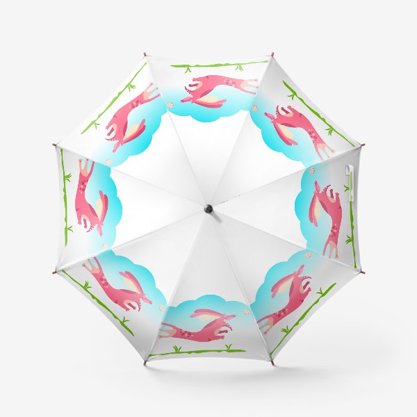 Зонт «Собака такса бегущая за мячиком »