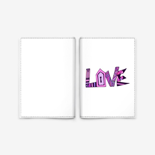 Обложка для паспорта «Любовь. Love надпись»