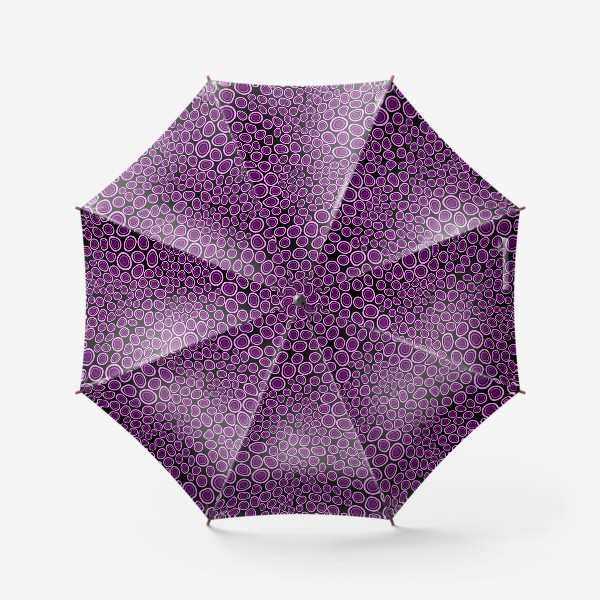 Зонт «Чёрно-пурпурный анималистический принт»