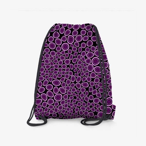 Рюкзак «Чёрно-пурпурный анималистический принт»