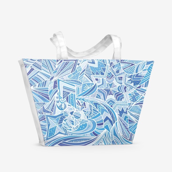 Пляжная сумка «Зимняя геометрия»