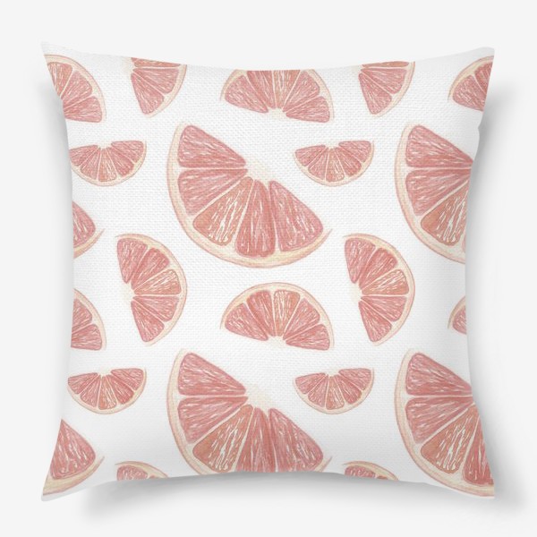 Подушка «Паттерн с грейпфрутами»