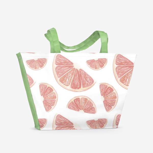 Пляжная сумка &laquo;Паттерн с грейпфрутами&raquo;