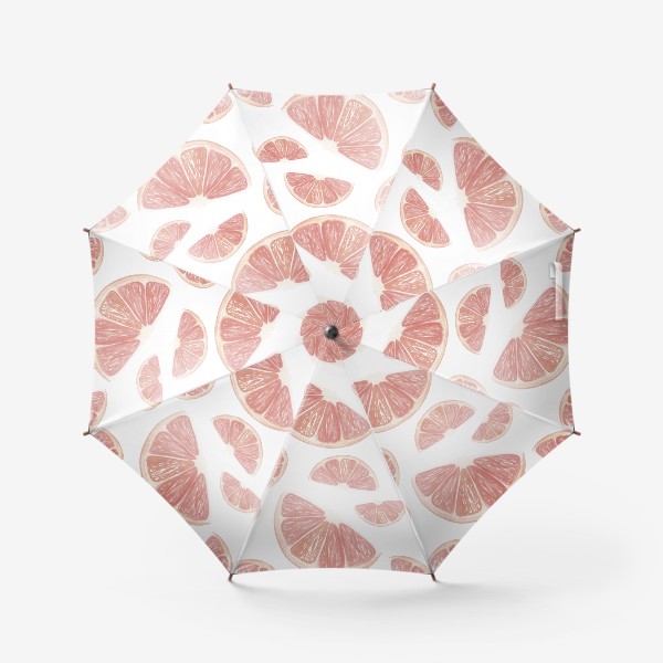 Зонт «Паттерн с грейпфрутами»