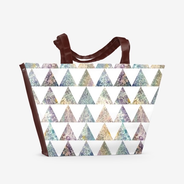 Пляжная сумка &laquo;Акварельные треугольники&raquo;