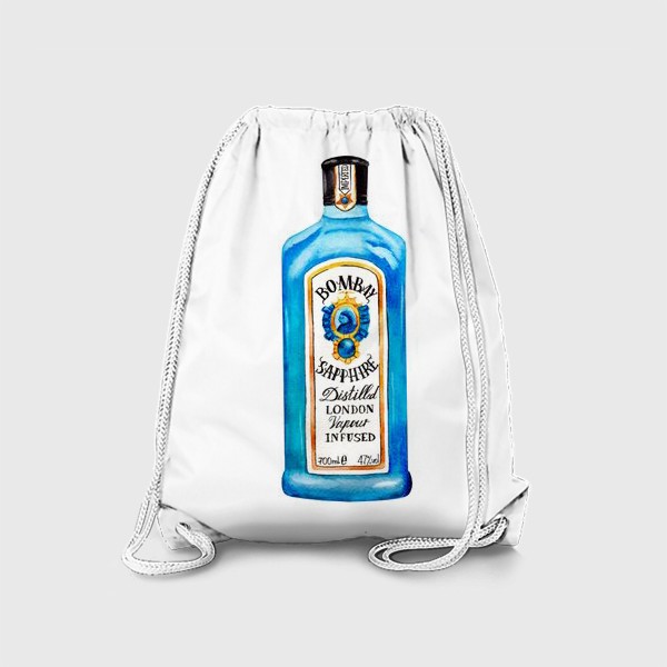 Рюкзак «Синяя бутылка джина Бомбей Сапфир»