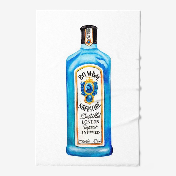 Полотенце «Синяя бутылка джина Бомбей Сапфир»