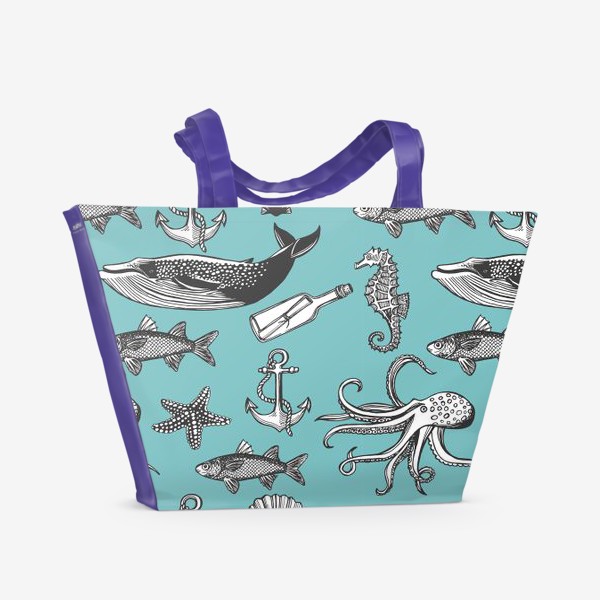 Пляжная сумка «Рыбы и другие»