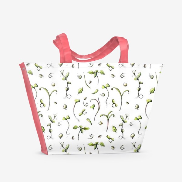 Пляжная сумка «Принт микрозелень»