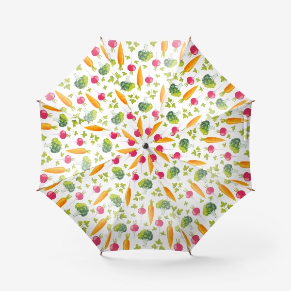 Зонт «Спелые овощи на белом фоне»