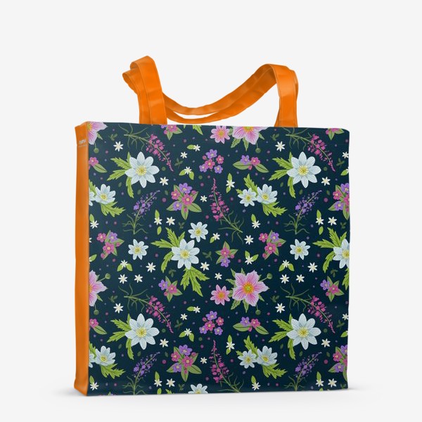 Сумка-шоппер «Паттерн лесные цветы»