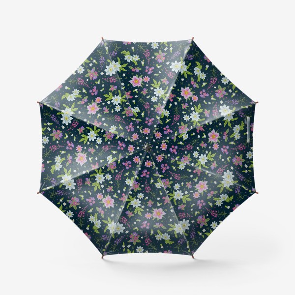 Зонт «Паттерн лесные цветы»