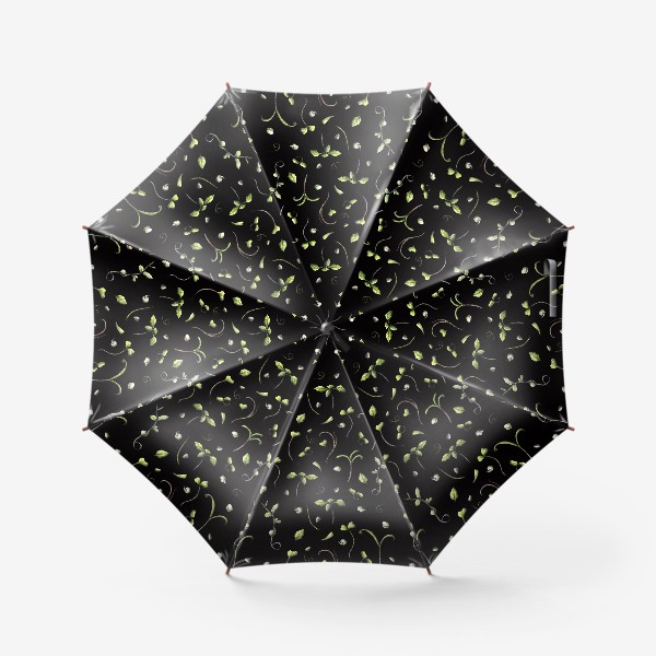 Зонт «Микрозелень на черном»