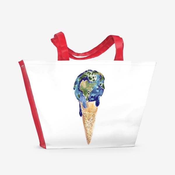 Пляжная сумка «Мороженка. Летняя прохлада. Счастье из детства.»
