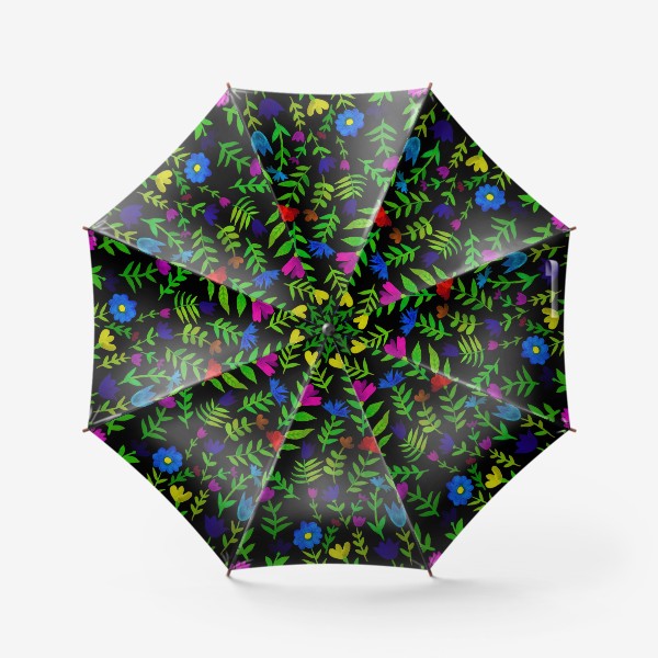 Зонт «Паттерн с яркими цветами»