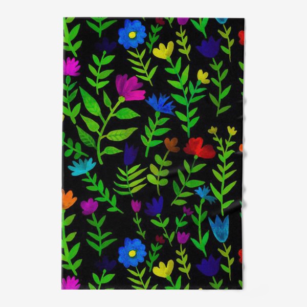 Полотенце «Паттерн с яркими цветами»