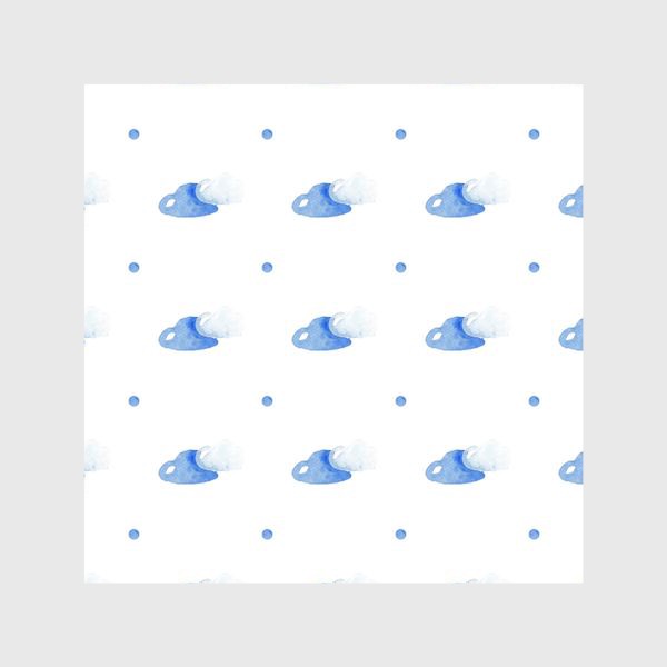 Шторы «Паттерн из акварельных облаков»