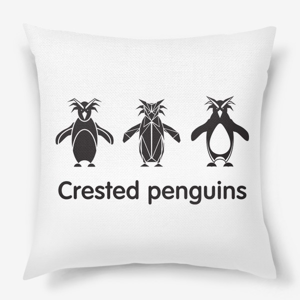 Подушка «Хохлатые смешные пингвины»
