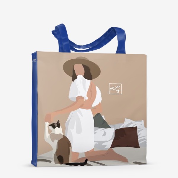 Сумка-шоппер «Девушка с котом»