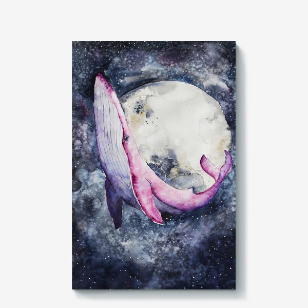 Холст «Розовый кит»