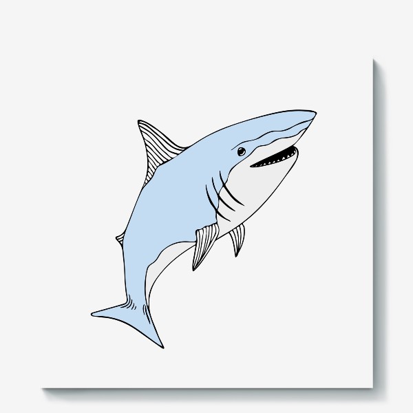 Холст «Весёлая акула»