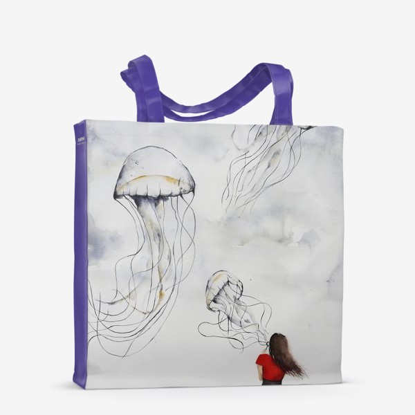 Сумка-шоппер «Девушка и медузы»