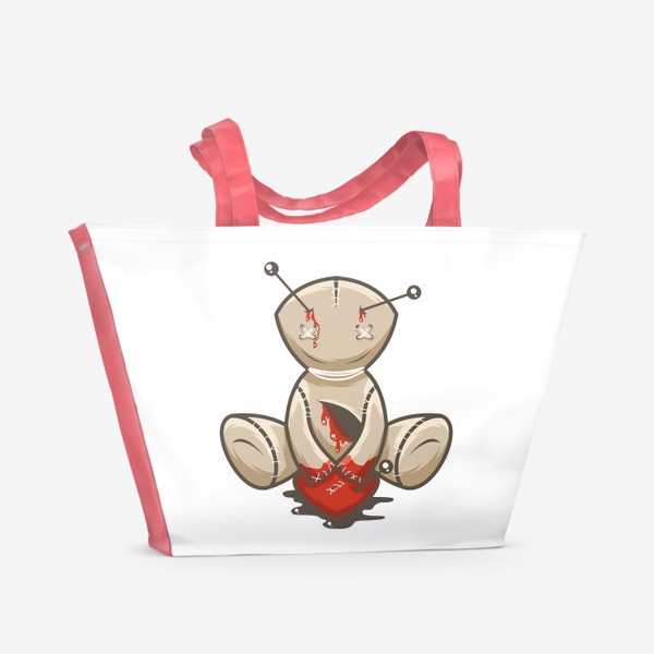 Пляжная сумка ««Вуду»: кукла с разбитым сердцем»