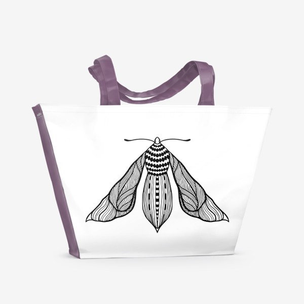 Пляжная сумка «Мотылёк. Королева ночи. Бабочка»