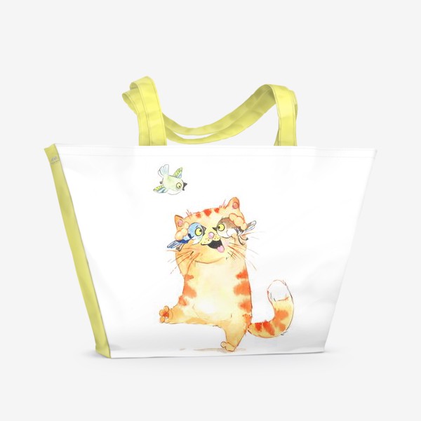 Пляжная сумка «кот хулиган»