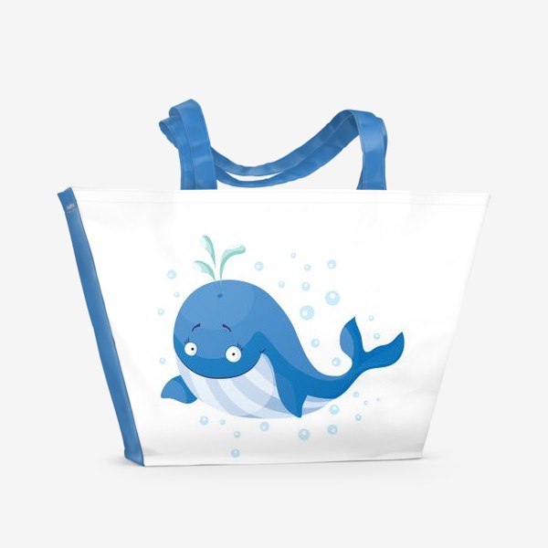 Пляжная сумка «Забавный кит»