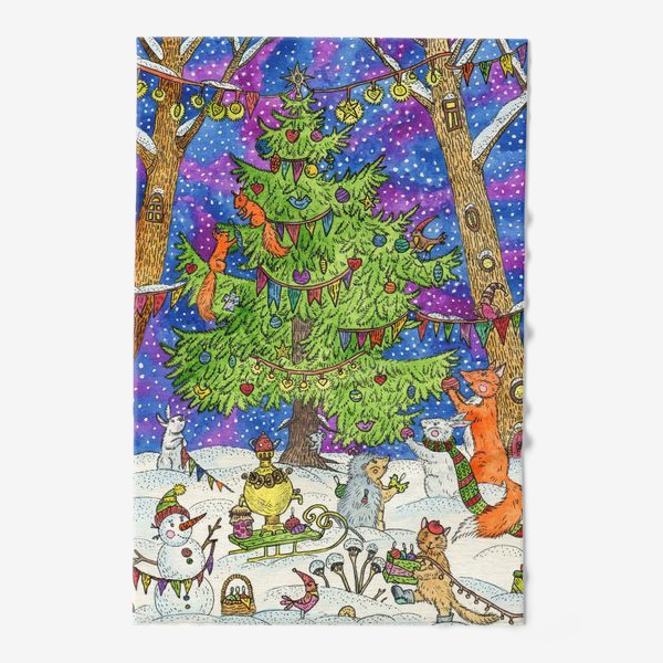 Полотенце «Новый год в сказочном лесу»