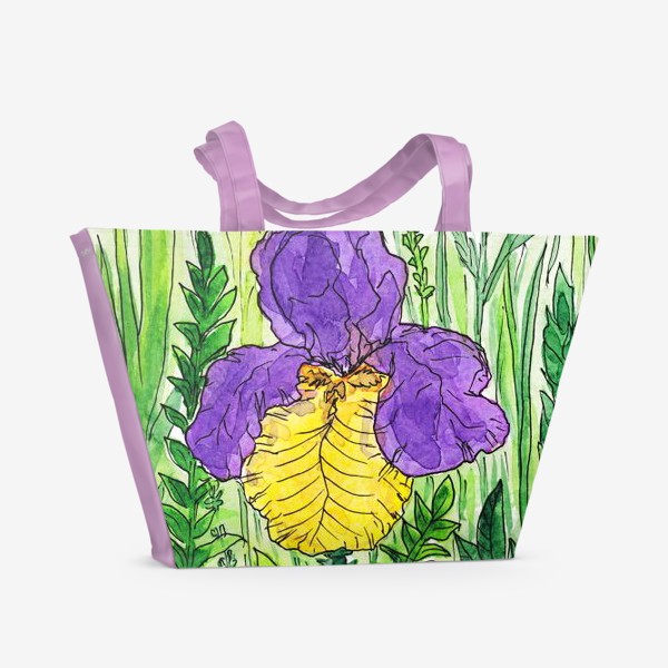 Пляжная сумка «Цветок ирис»